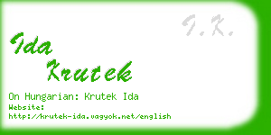 ida krutek business card